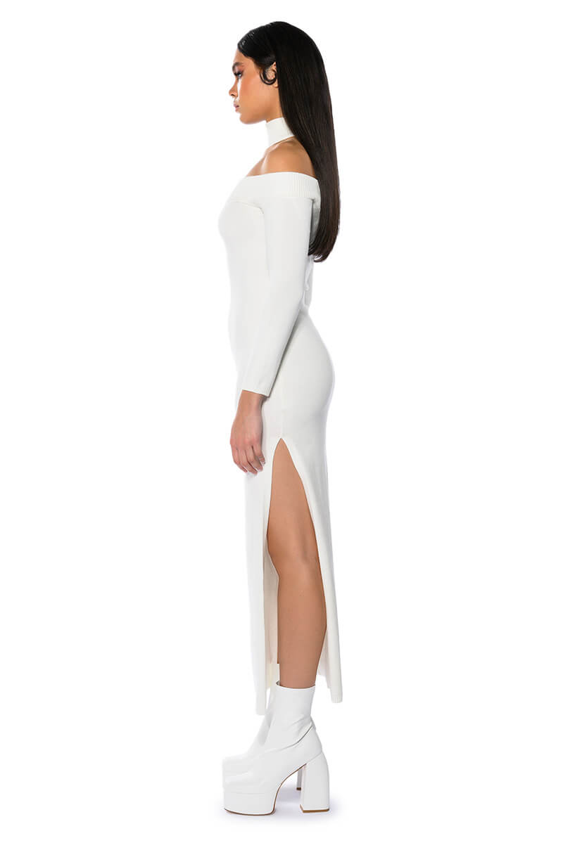 NEXT LEVEL V NECK KNIT MAXI DRESS