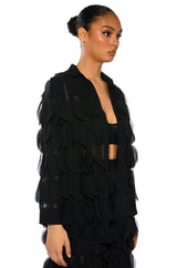 NEXT TIME TEXTURED BUTTON DOWN BLOUSE