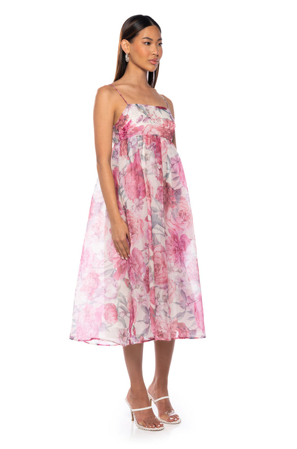 NICOLE FLORAL MIDI DRESS