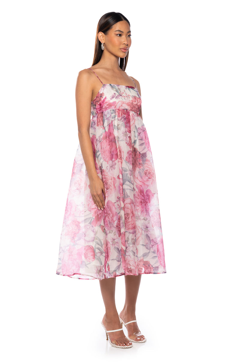 NICOLE FLORAL MIDI DRESS