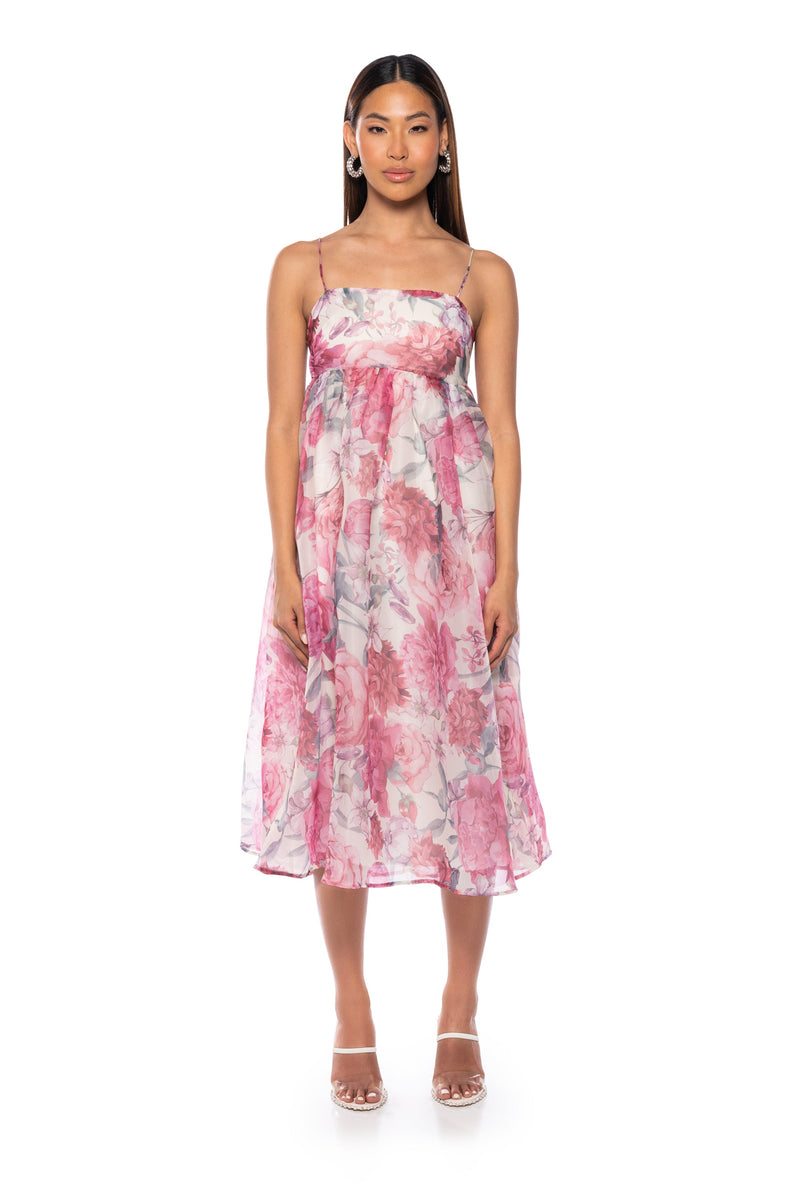 NICOLE FLORAL MIDI DRESS