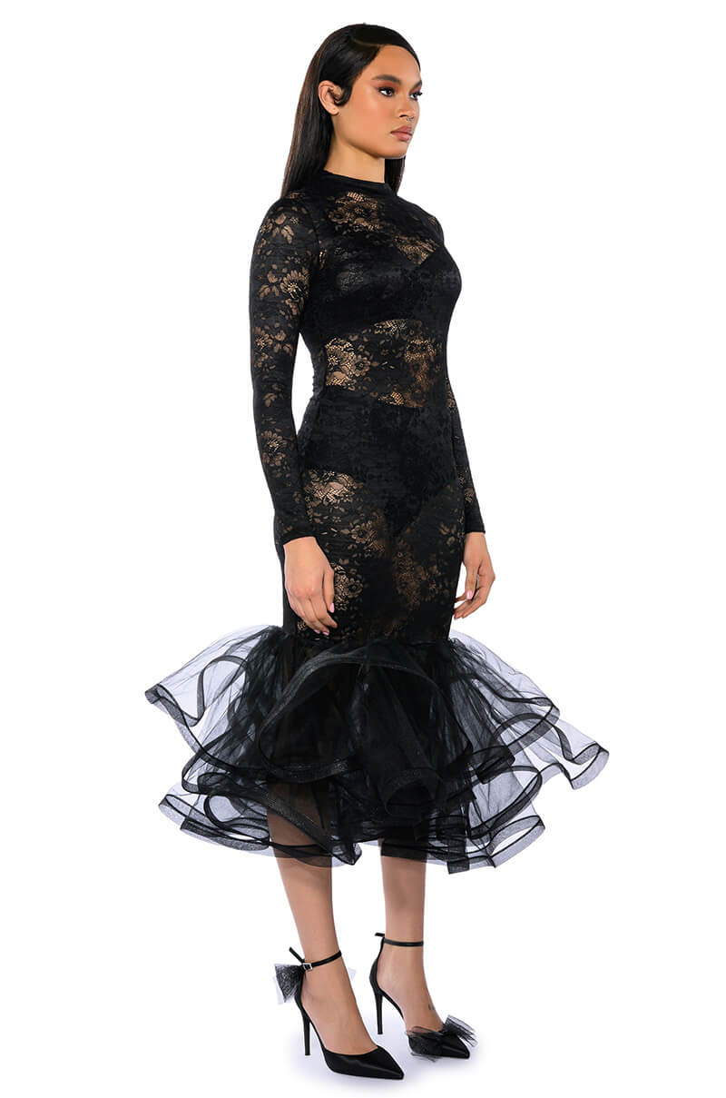 NIGHT OF MY LIFE LACE MAXI DRESS