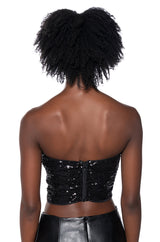 NIGHT OUT SEQUIN CORSET TOP
