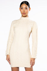 NIGHTS WITH YOU KNIT MINI DRESS