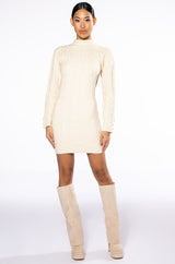 NIGHTS WITH YOU KNIT MINI DRESS