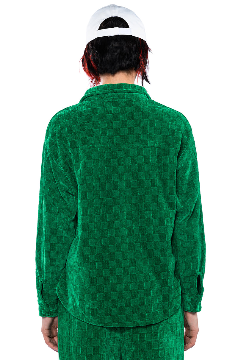 NINA TEXTURED BUTTON DOWN SHIRT