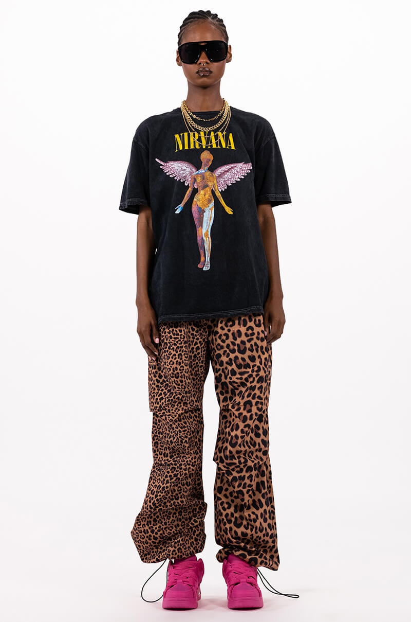 NIRVANA IN UTERO OVERSIZED BAND TEE