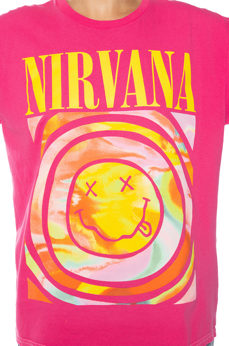 NIRVANA OFFICIAL LOGO OVERSIZED BAND TEE