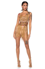 GOODBYE CHAIN ANGEL OVERLAY MAXI DRESS