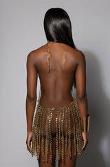 GOODBYE CHAIN ANGEL OVERLAY MAXI DRESS