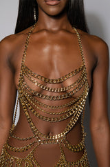 GOODBYE CHAIN ANGEL OVERLAY MAXI DRESS