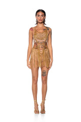 GOODBYE CHAIN ANGEL OVERLAY MAXI DRESS