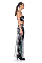 GOODBYE ANGEL CHAIN OVERLAY MAXI DRESS