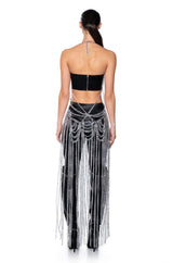 GOODBYE ANGEL CHAIN OVERLAY MAXI DRESS