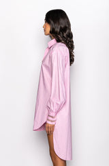NO BASIC DAYS BUTTON UP DRESS WITH RHINESTONE DETAIL
