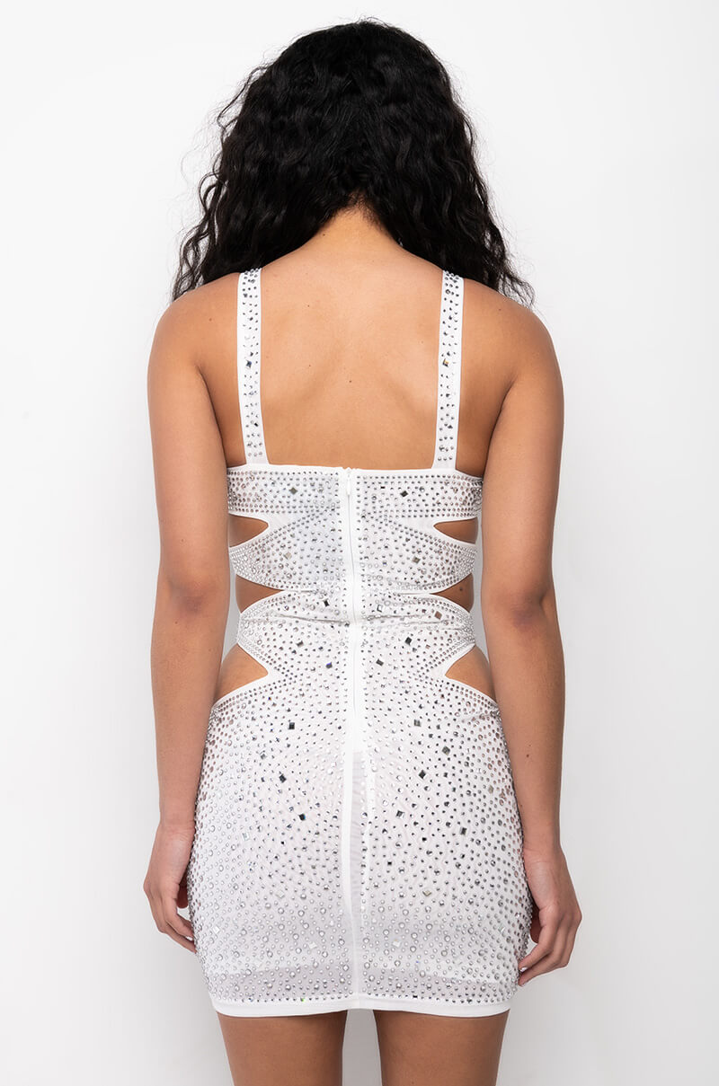 NO CAPTION NEEDED MINI RHINESTONE DRESS