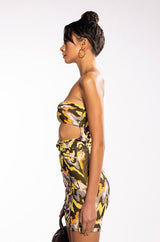 NO NEED FOR DRAMA MINI DRESS WITH CUT OUTS