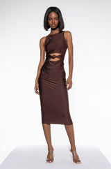 NO PROMISES MIDI DRESS
