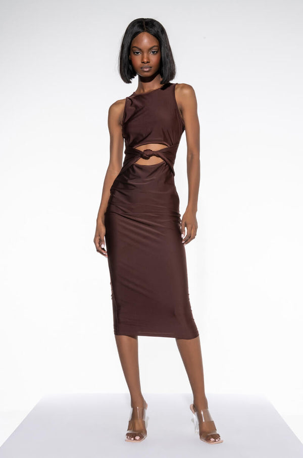 NO PROMISES MIDI DRESS