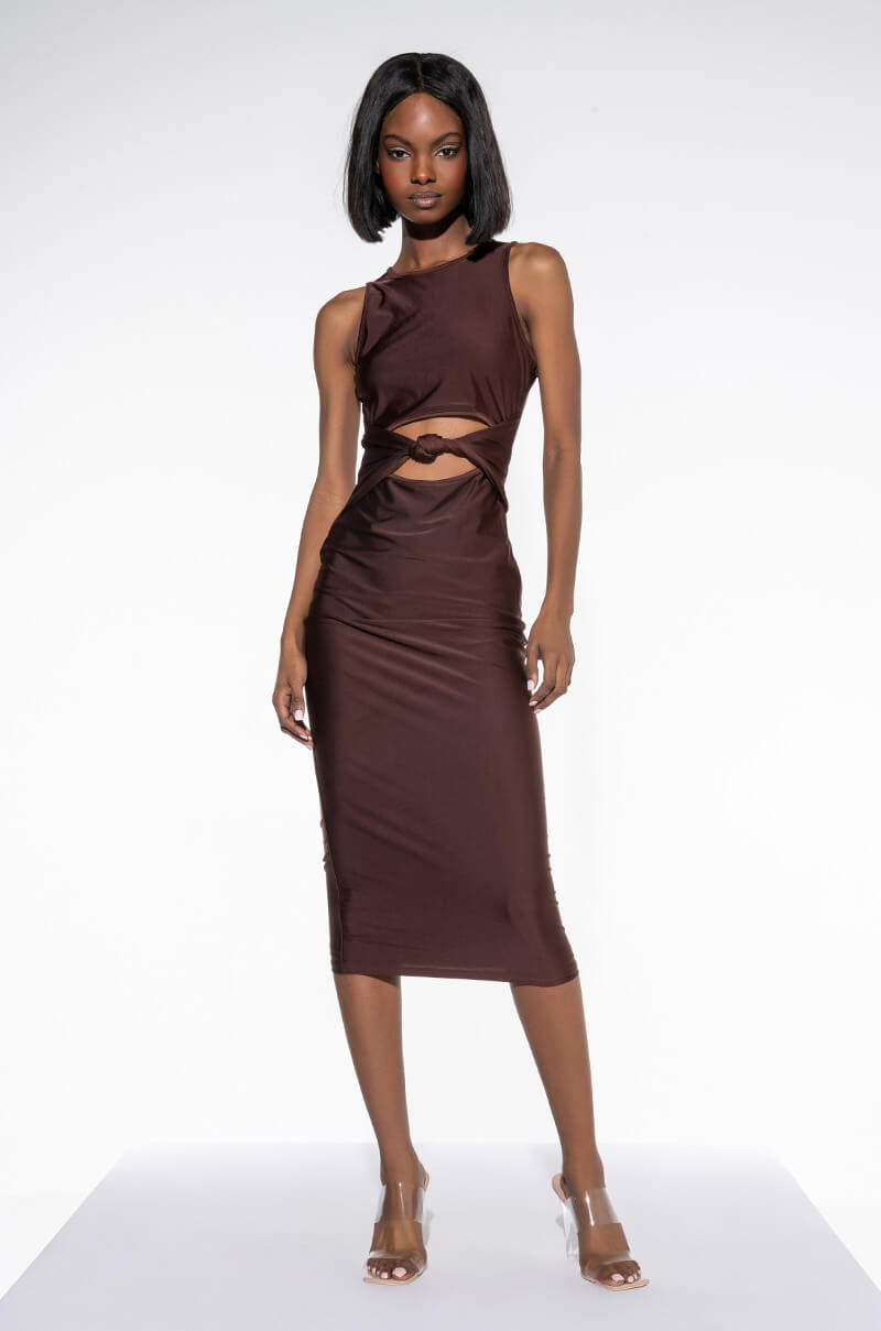 NO PROMISES MIDI DRESS