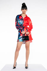 NONE TO WORRY ABOUT MINI BUTTON UP DRESS