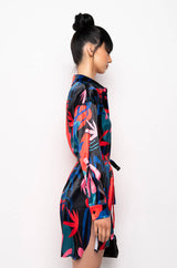 NONE TO WORRY ABOUT MINI BUTTON UP DRESS