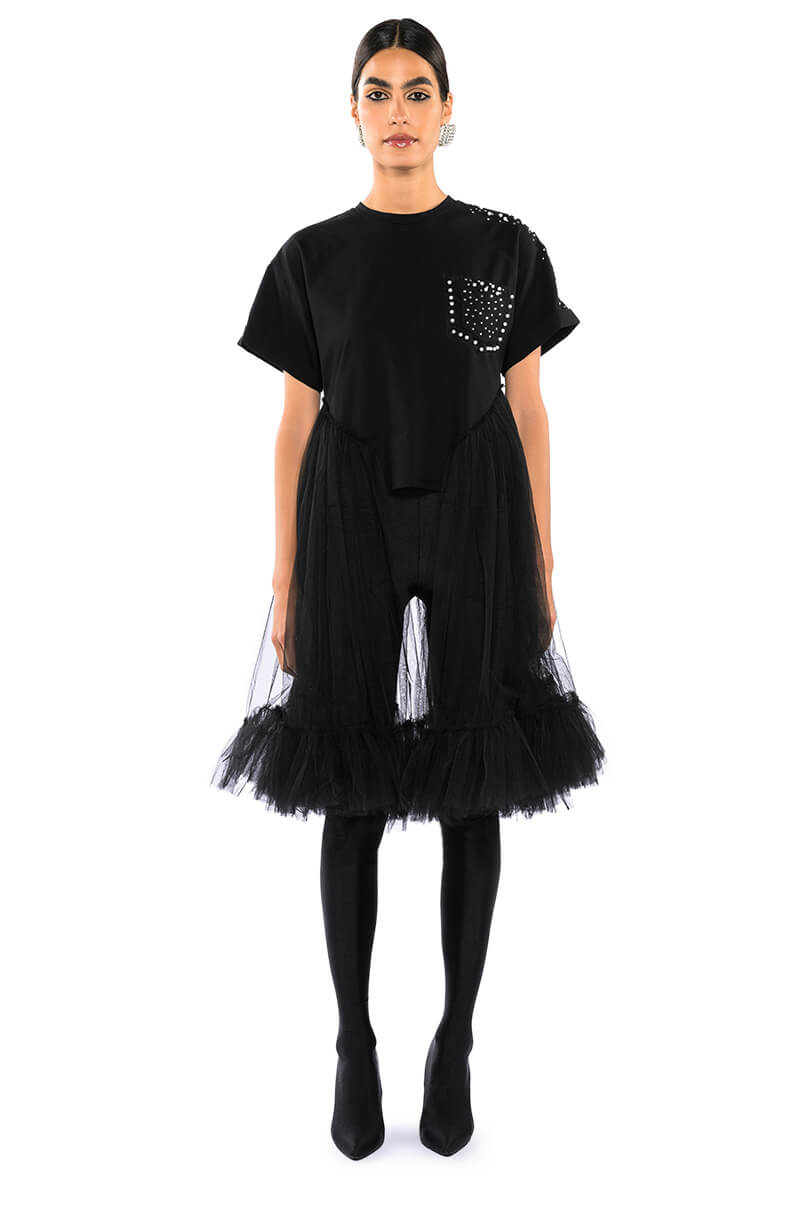 NOT IN THE MOOD OVERSIZED HIGH LOW SHORT SLEEVE TSHIRT