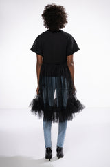 NOT IN THE MOOD OVERSIZED HIGH LOW SHORT SLEEVE TSHIRT