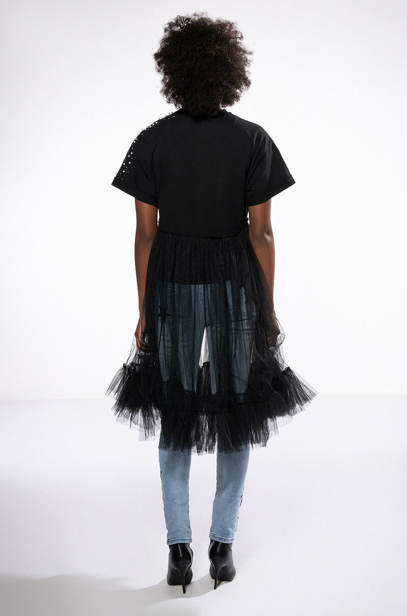 NOT IN THE MOOD OVERSIZED HIGH LOW SHORT SLEEVE TSHIRT