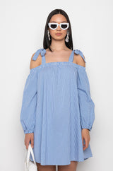 NOT SORRY OFF THE SHOULDER DRESS