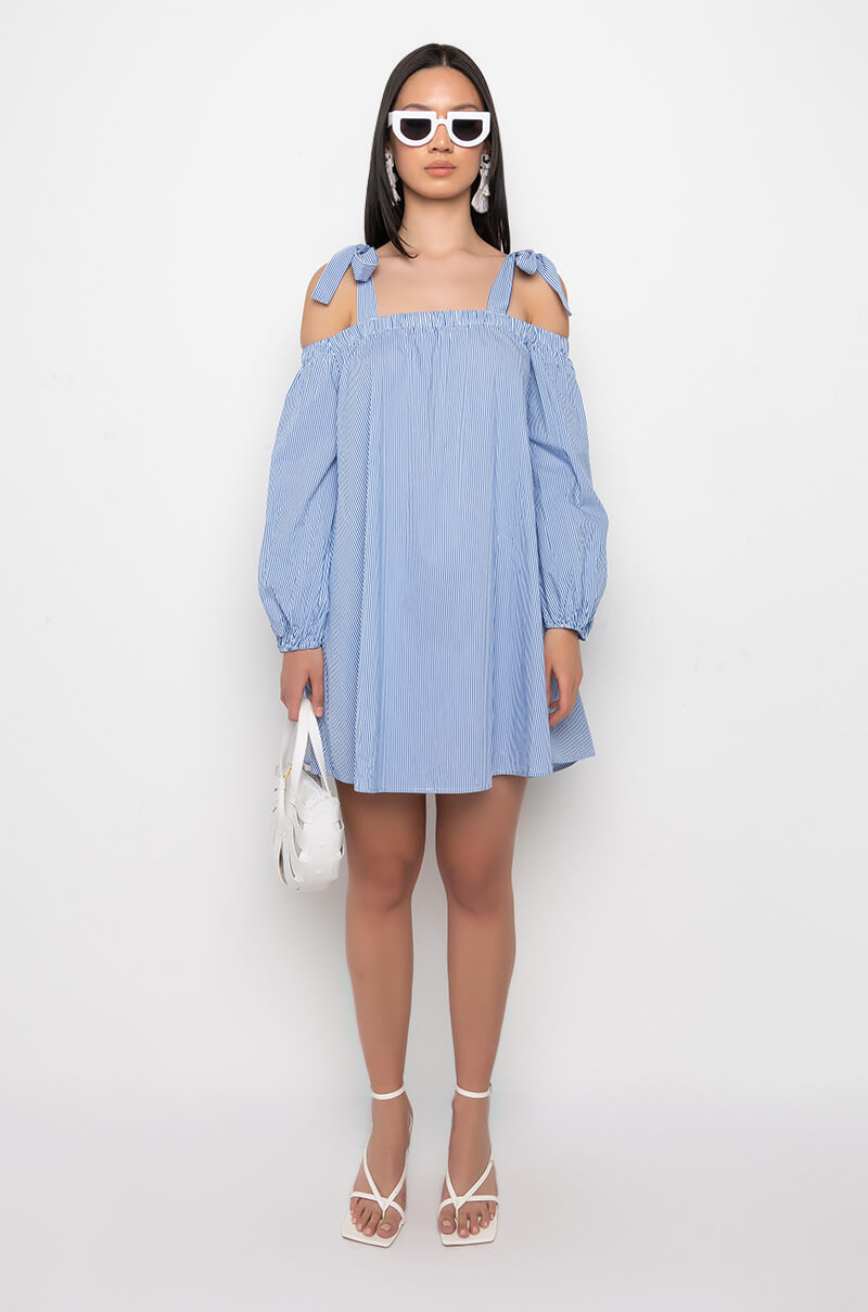 NOT SORRY OFF THE SHOULDER DRESS