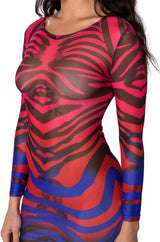 NOTHING BUT TROUBLE LONG SLEEVE MIDI DRESS
