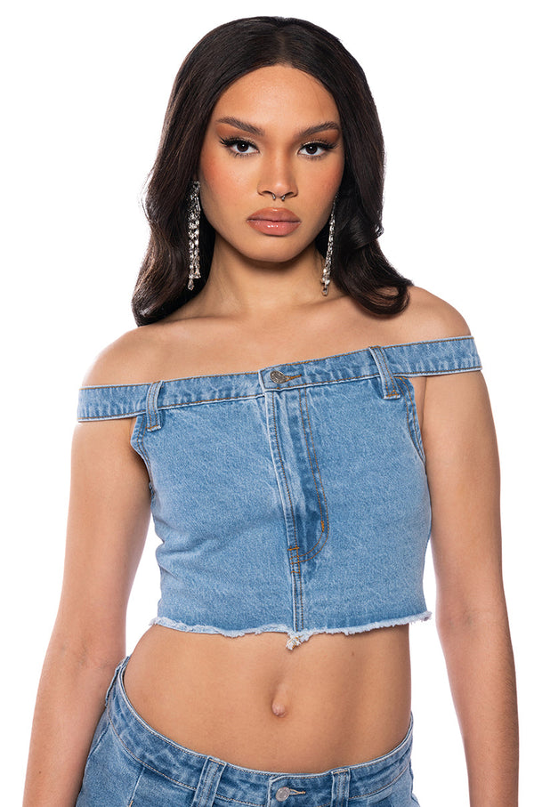 LIKE SO DENIM TOP