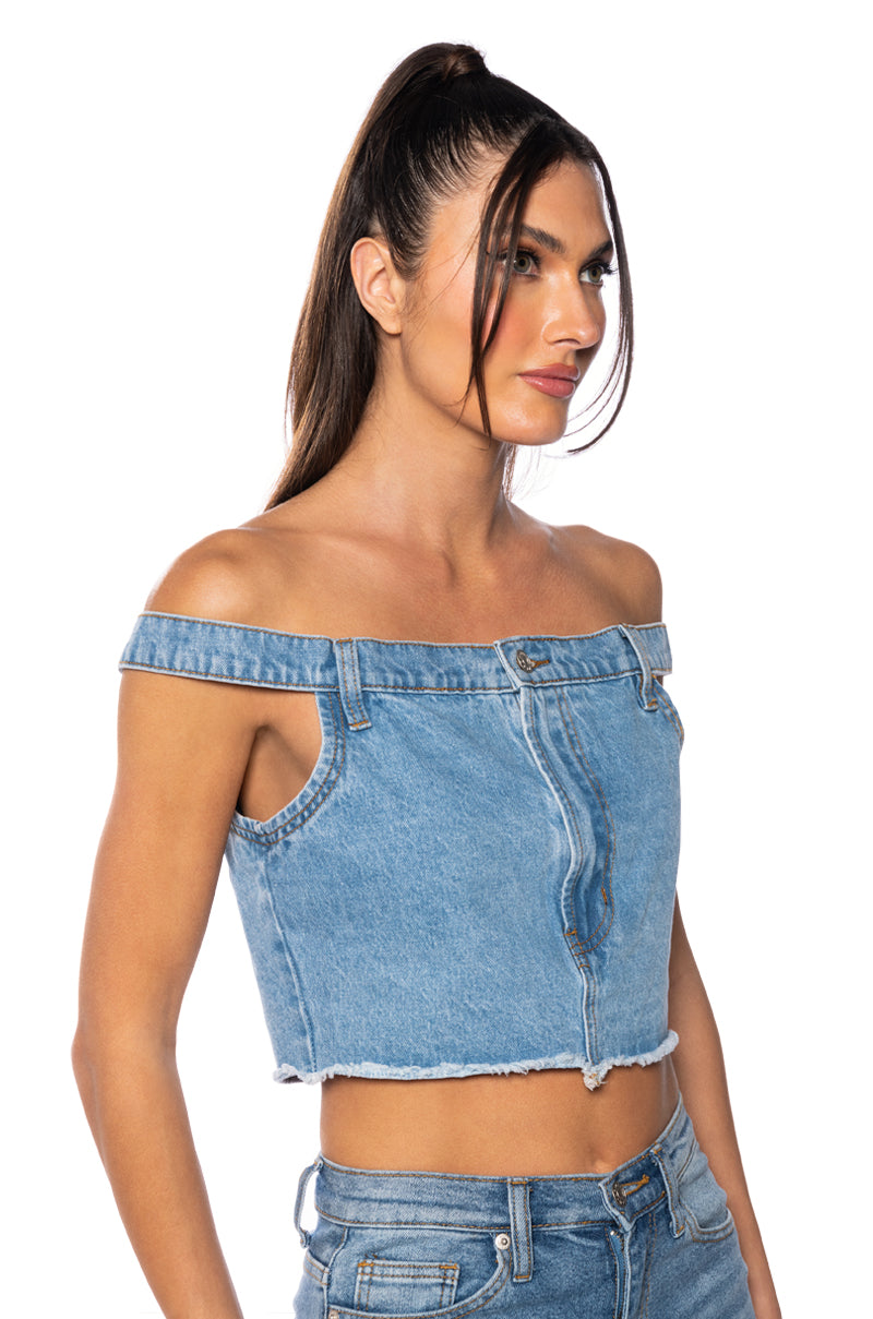 LIKE SO DENIM TOP