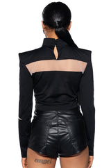NOW OR NEVER ILLUSION MESH BLOUSE