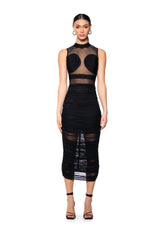 NOW YOU SEE ME MESH MAXI DRESS