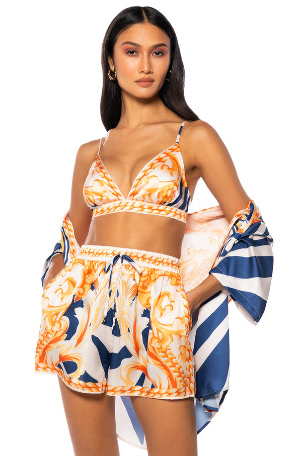 OCEAN VIEW BUTTON DOWN TOP AND SHORT SET