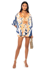 OCEAN VIEW BUTTON DOWN TOP AND SHORT SET