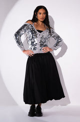 MAKE YOU MINI DROPPED WAIST MIDI DRESS