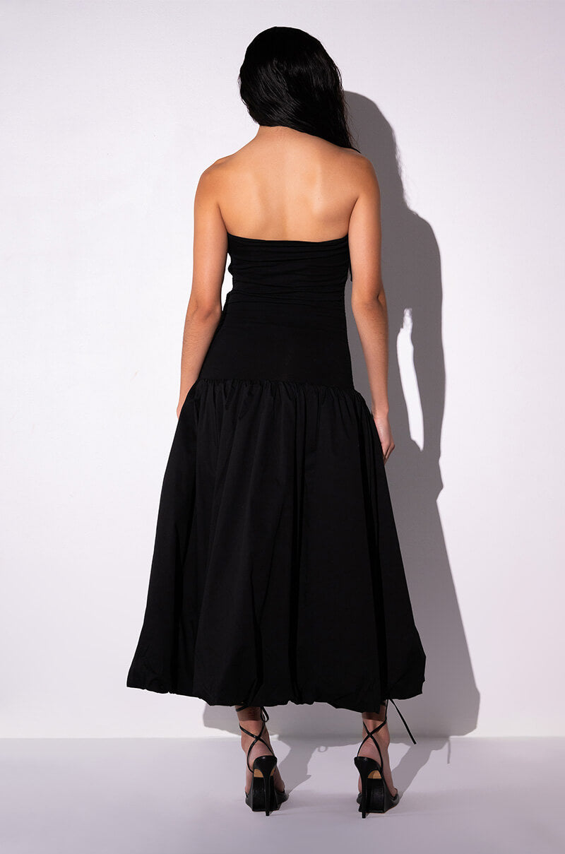 MAKE YOU MINI DROPPED WAIST MIDI DRESS