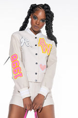 OKAY TONAL VARSITY BOMBER