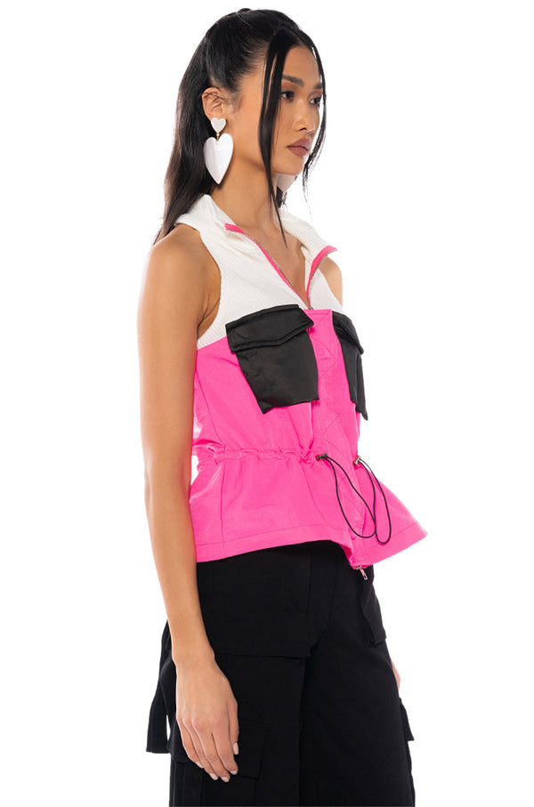 OLLIE MULTICOLOR SLEEVELESS BLOUSE