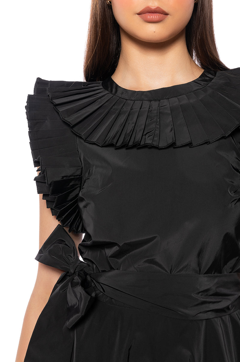 ON A SUNDAY RUFFLED MINI DRESS