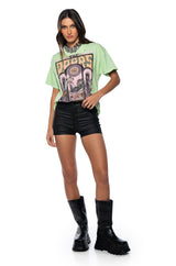 ON-DUTY VEGAN LEATHER LACE UP SHORTS