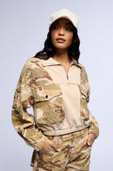 ON DUTY LONG SLEEVE CAMO PRINT SWEATSHIRT