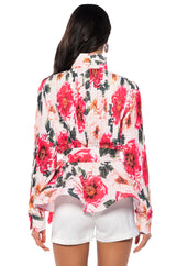 ON MY BEST BEHAVIOR FLORAL BLOUSE