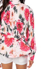 ON MY BEST BEHAVIOR FLORAL BLOUSE