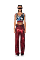 ON MY OWN ACCORD PLAID DECONSTRUCTED TOP
