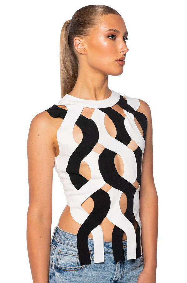 ON MY OWN WAVE CUT OUT TOP