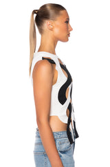 ON MY OWN WAVE CUT OUT TOP